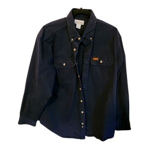 Carharrt Men's- Large- long sleeve button up,Navy.